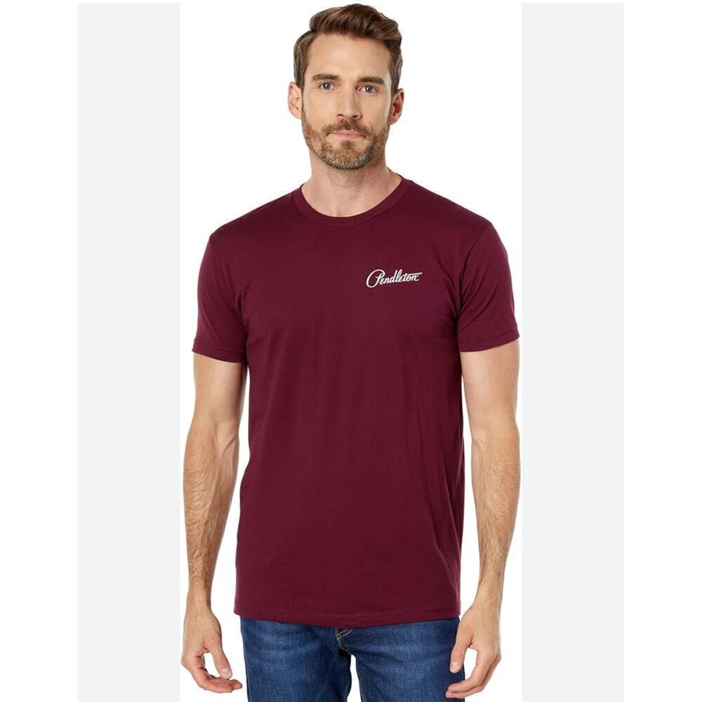 ☀️Pendleton Men’s Mission Trails Diamond Graphic Red Short Sleeve T-Shirt Size L